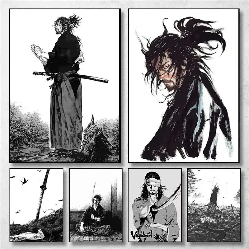 Anime Merchandise Posters - Arte de Parede Vintage de Anime