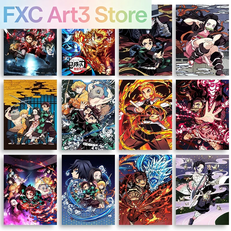 Anime Merchandise Posters - Pintura em tela clássica sem moldura,
