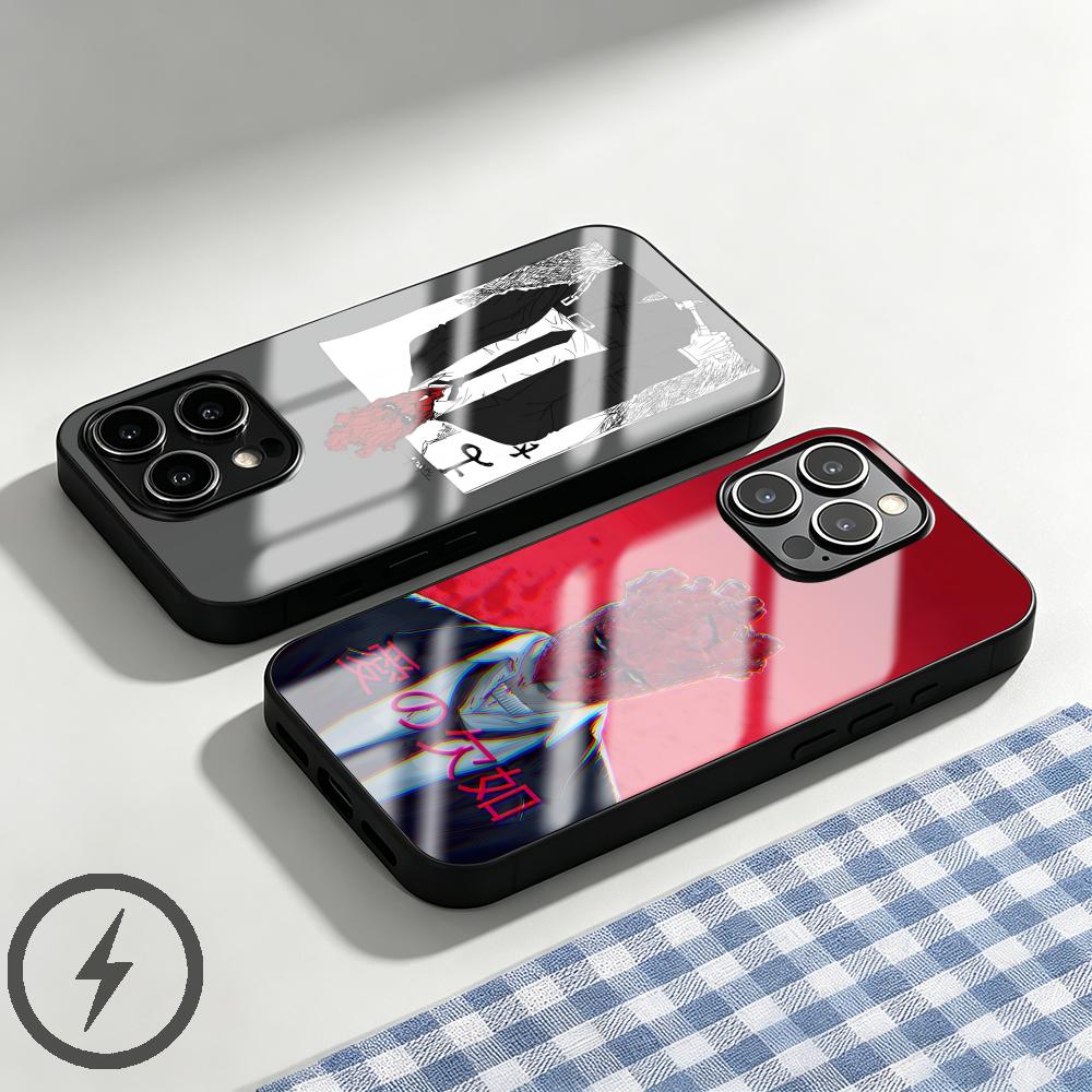 Phone Case Anime - Capa de Celular Magnética de Vidro